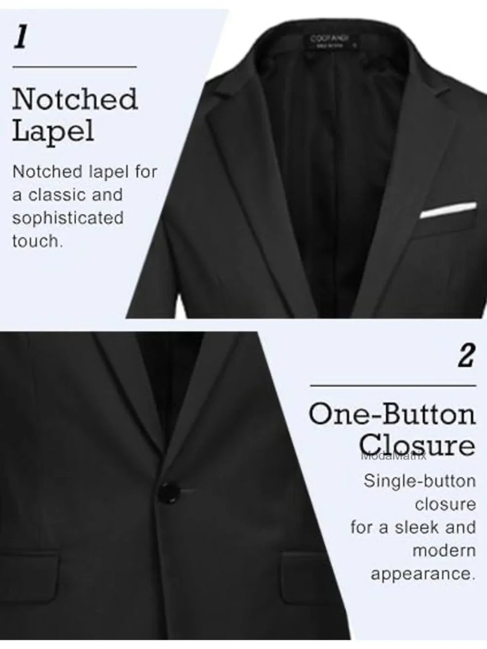 Slim Fit Lightweight Sport Coat Blazer Viscose Notch Lapel Casual